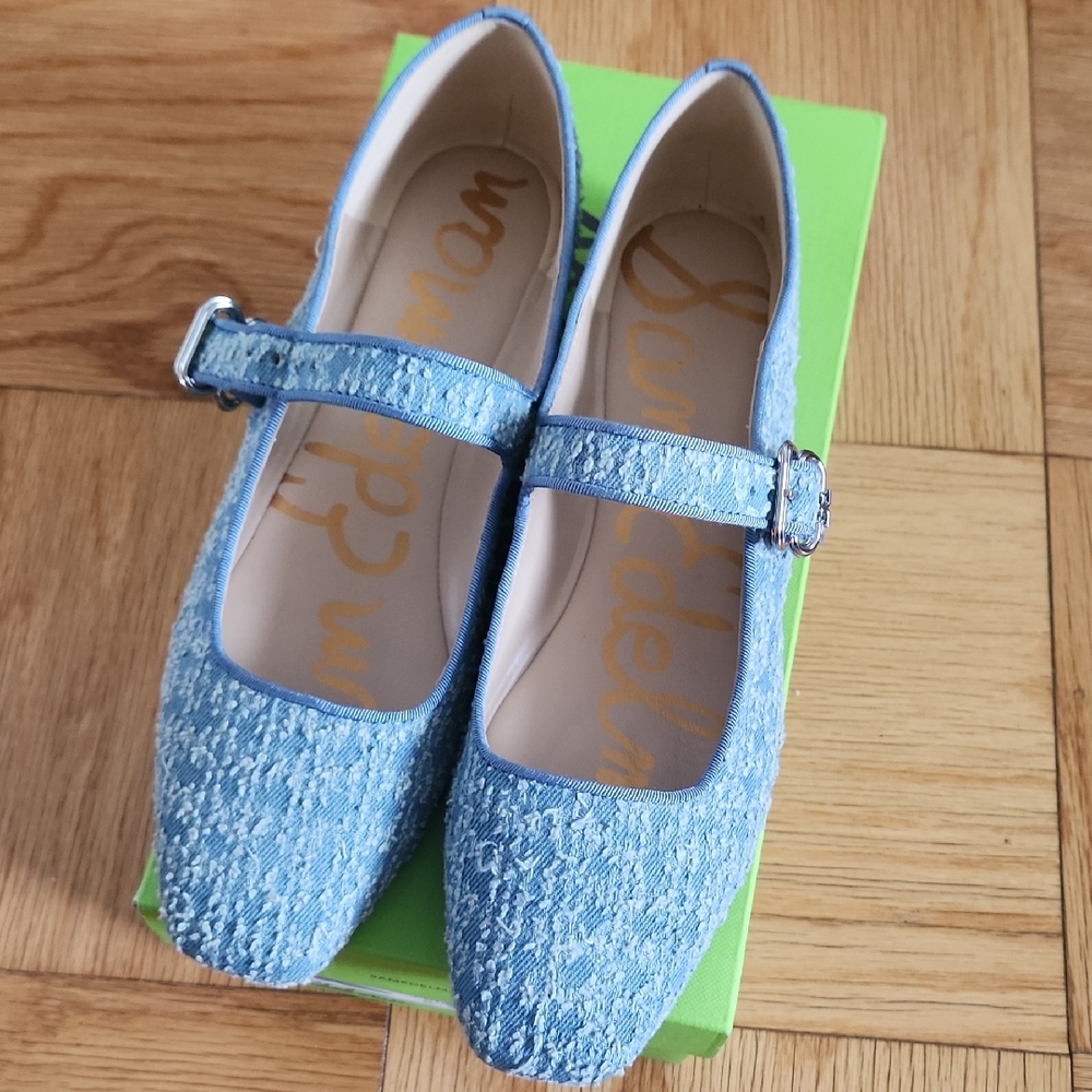 Sam Edelman Denim Blue Mary Jane Flats